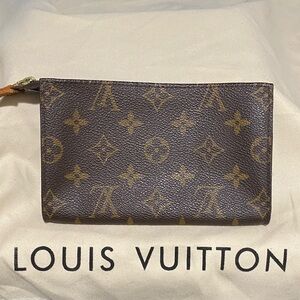 Louis Vuitton Monogram PM bucket accessory and cosmetic pouch